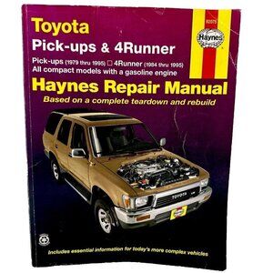 Haynes Auto Repair Manual 92075 Toyota Pick-ups 79 - 95 and 4Runner's 84 - 95!